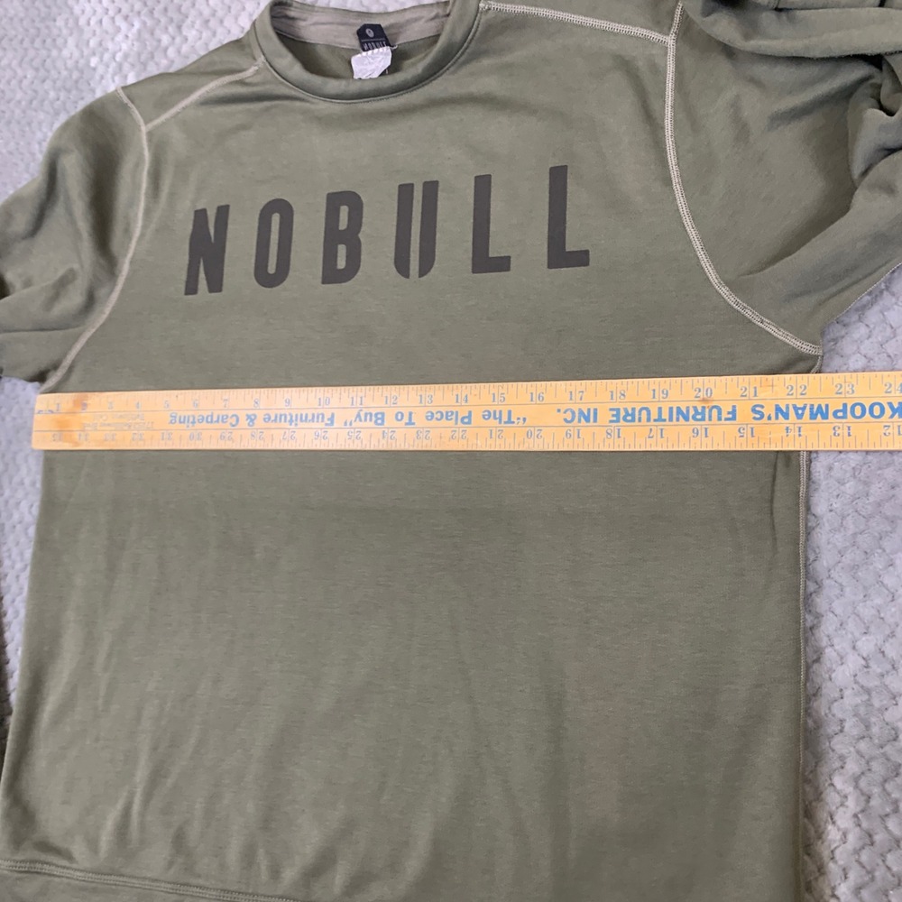 NOBULL Training Sweatshirt Mens L Olive Green Logo Long Sleeve Pullover - Picture 6 of 8